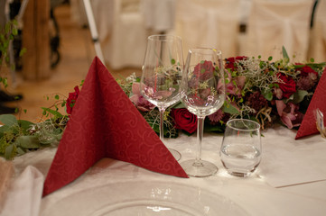 glass napkin decoration
