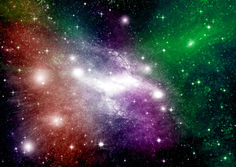 Naklejka premium galaxy in a free space