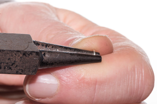 Bend wire with a nose pliers