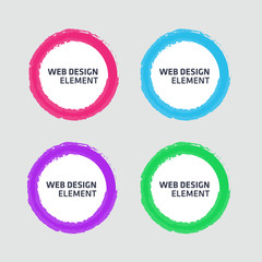 Set of colorful labels