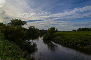 River Don with cloudy reflection
