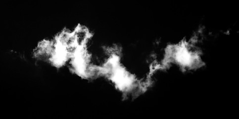 Fototapeta na wymiar white cloud isolated on a black