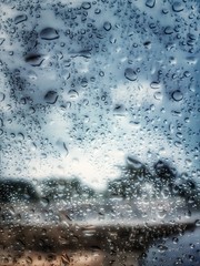Plakat water drop on the window