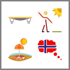 shore icon. norvay and kid trapoline vector icons in shore set. Use this illustration for shore works.