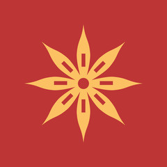 Silhouette icon cinnamon flower