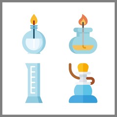 4 fuel icon. Vector illustration fuel set. pipe and cylinder icons for fuel works