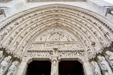 Notre dame de paris details of the portal