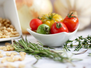 Cooking with fresh herbs and spices