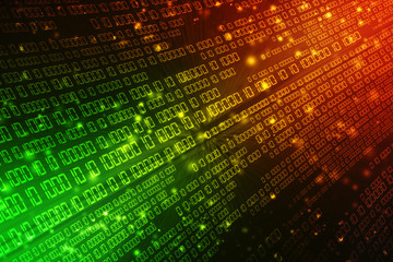 Digital Abstract technology background, binary code background. 3d rendering