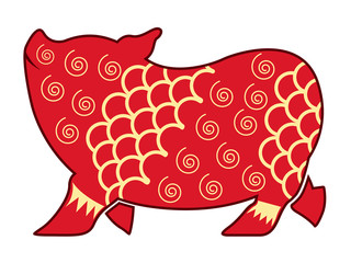 Chinese new year symbol. Vector illustration design