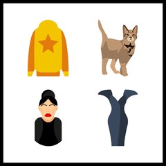 cheerful icon. sweater and dress vector icons in cheerful set. Use this illustration for cheerful works.