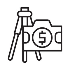 photographer item contributor line icon
