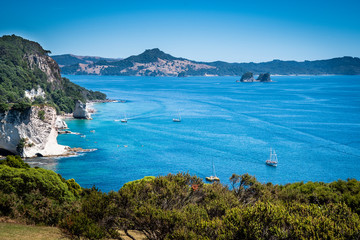 Naklejka premium Scenic view of Coromandel Peninsula in New Zealand