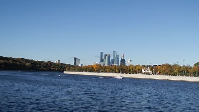 panorama of the city, view from the river
