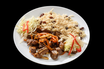 meat with rice
