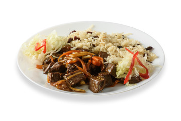 meat with rice