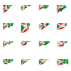 Burundi flag, vector illustration on a white background