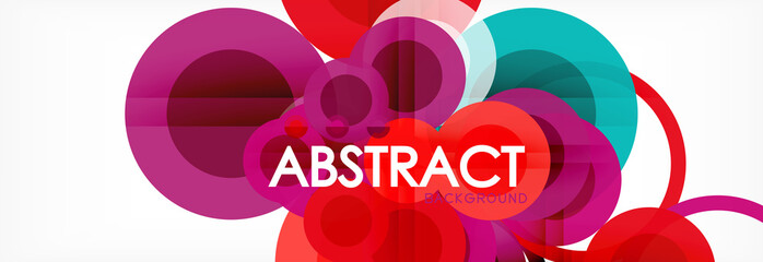 Overlapping circles design background