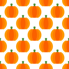Retro Seamless Pattern Big Pumpkins