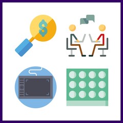 wireless icon. chatting and search vector icons in wireless set. Use this illustration for wireless works.