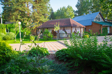 Image of the beautiful patio during summer