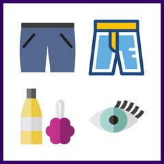 cosmetics icon. gel and short vector icons in cosmetics set. Use this illustration for cosmetics works.