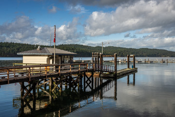 Fototapeta premium Bedwell Harbour Marina in the offseason