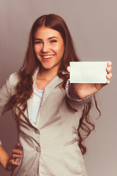 girl with silver vip privilege  card