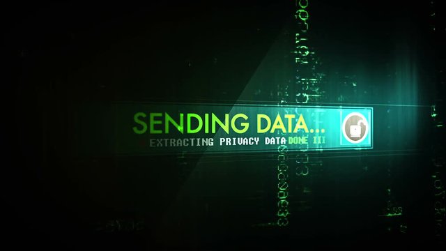 Sending Privacy Data background with binary code