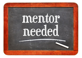 Fototapeta premium mentor needed blackboard sign