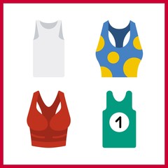 brand icon. tank top and sleeveless vector icons in brand set. Use this illustration for brand works.