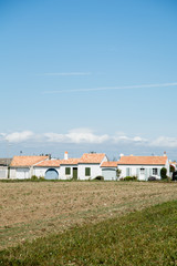 Fototapeta na wymiar Town landscape of french touristic spot Ars-en-Re