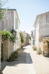Town landscape of french touristic spot Ars-en-Re