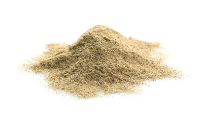 Heap of pepper powder on white background