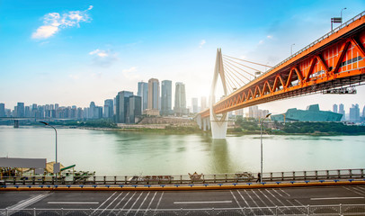 Skyline of urban architectural landscape in Chongqing..