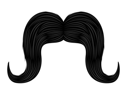 Isolated detailed mustache image. Vector illustration design