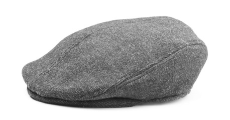 Gray cap isolated on white