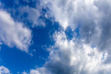 Blue sky and White clouds  in sunshine day in summer