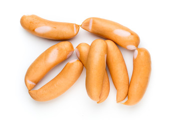 Pork sausage isolated on white background.