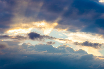 Blue sky in sunset at twilight dramatic sky with cloud at sunset at twilight 
