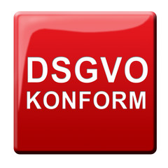 DSGVO -Symbolbutton