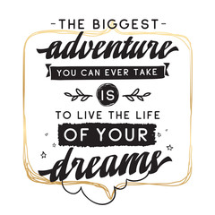 Typography for t shirt or sweatshirt printing and embroidery. Print for tee. Inspirational quote, motivation.