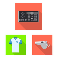 Vector design of soccer and gear icon. Collection of soccer and tournament stock symbol for web.