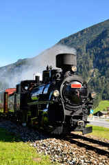 Lokomotive der Zillertalbahn in Mayrhofen
