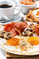 traditional english breakfast, vertical