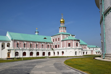 Obraz premium The Church of the Nativity of Christ in the refectory chambers of the New Jerusalem Monastery was built simultaneously with the chambers in 1692. By order of the princess Tatyana Romanova. Russia, Ist