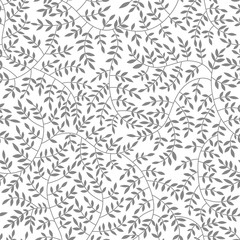 vector seamless pattern of branches on the white background