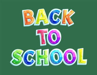 Back to school banner with title vector icon.