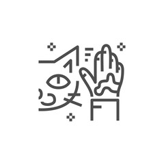 Simple allergy icon. Premium medicine symbol.Health vector illustrations. Line animal sign.