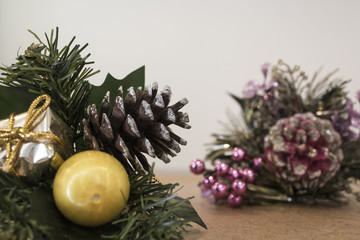 christmas composition with decorations 